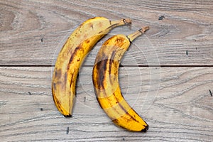 Two fully ripe bananas