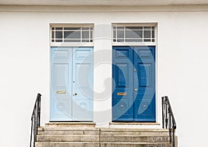 Two Georgian Style front, entrance, doors