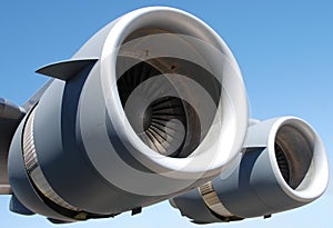 Two giant jet engines