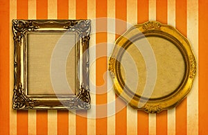 Two gilded frames