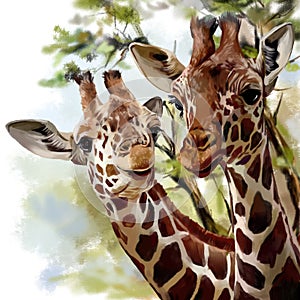 Two Giraffes photo