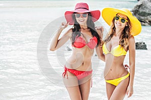 Two girls on beach