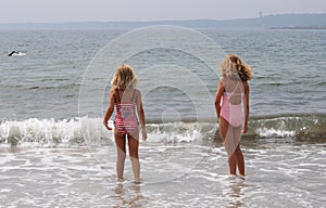 Two girls at the beach