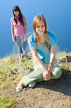 Two girls in brawl