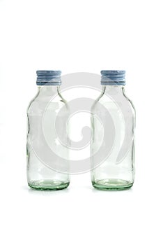 Two of glass bottle