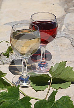 Two glass of vine