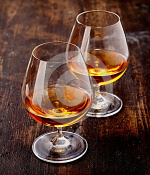 Two glasses of brandy photo