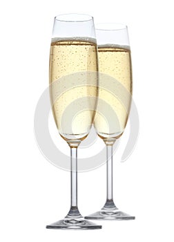 Two glasses of champagne photo