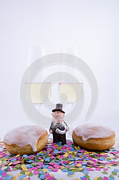 Two glasses with champagne