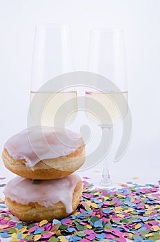 Two glasses with champagne