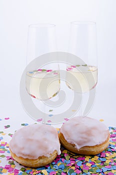 Two glasses with champagne