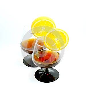 Two glasses of cognac