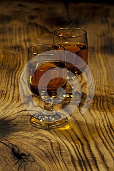 Two glasses of Scotch whisky