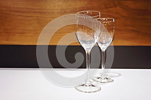 Two glasses on the table