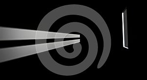 Abstract Black and White Light Lines