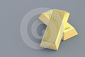 Two gold bars. Gold reserve. Value in the financial market. International price