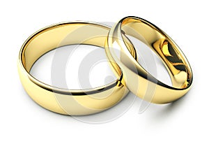 Dvě zlato snubní prsteny 