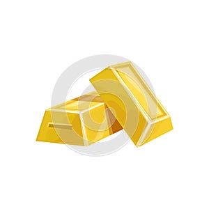 Two Golden Bars, Hidden Treasure And Riches For Reward In Flash Came Design Variation