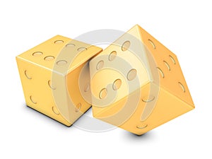 Two golden dices
