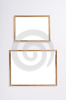Two golden frames mock-up
