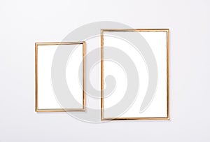 Two golden frames mock-up