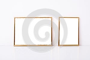 Two golden frames mock-up