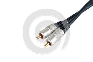 Two golden rca connectors