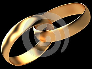 Two golden wedding rings