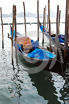 Two gondolas in Venice