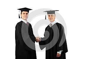 Two Graduates Shaking Hands
