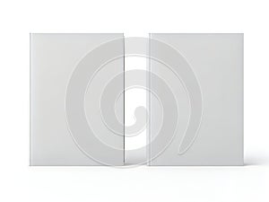 Two gray rectangular objects side by side on a white background