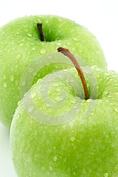 Two green apples