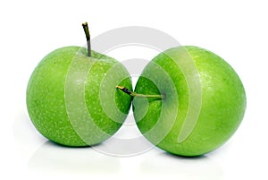 Two green apples