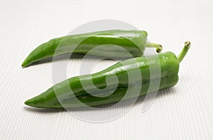 Two Green bell pepper