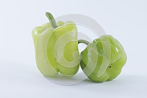 Two Green bell pepper
