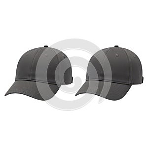 Two grey caps on isolated on white background