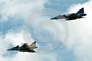 Two Gripen fighters