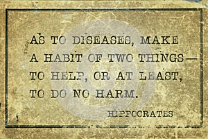 Two habits Hippocrates photo