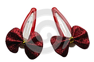 Two hairclips, isolated