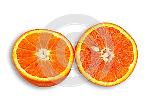Two Half of blood red orange