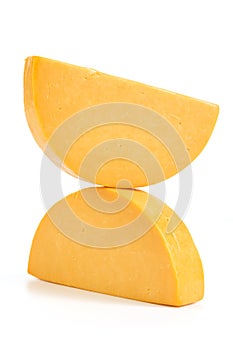 Two Half Wheels of Colby Cheese