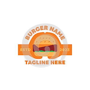 Two hand burger logo. Unique, modern, simple.