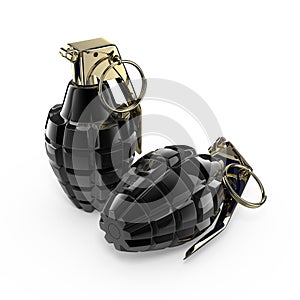 Two hand grenades