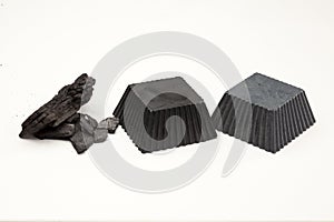 Black activated charcoal soaps