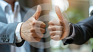 The thumbs up gesture.AI generated image