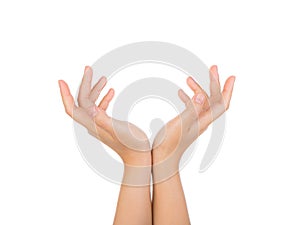 Two hands isolated