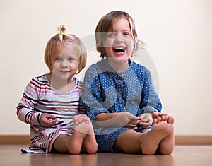 Two happy little girls