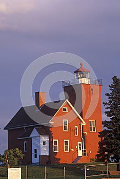 Two Harbors Light Station along Agate Bay on Lake Superior, MN