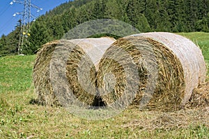 Two hay bales