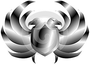 metal Two-headed eagle isolated